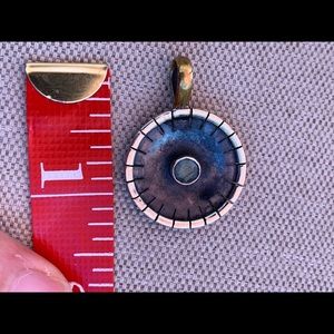 Jewelry - Artisan sterling and labradorite disc pendant Jewelry - Artisan sterling and labradorite disc pendant
